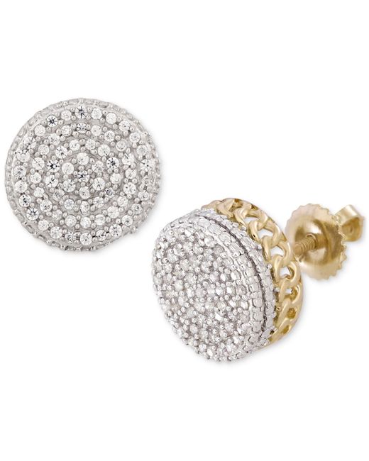 Macy's Diamond Circle Cluster Stud Earrings 1/4 ct. t.w. in 10k