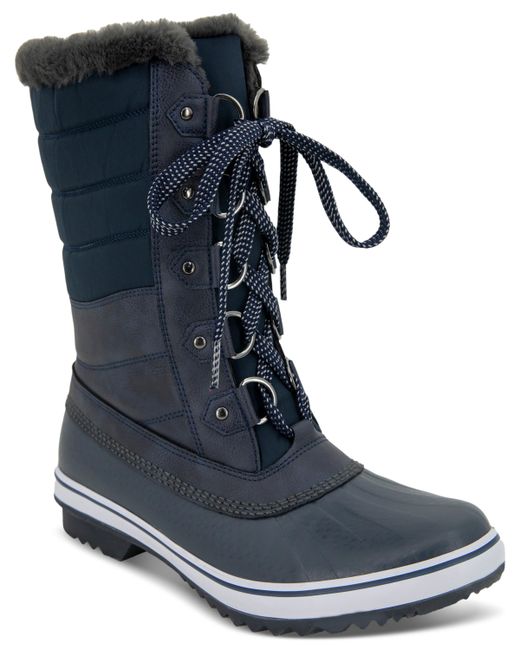 Jbu Siberia Waterproof Lace-Up Quilted Cold-Weather Boots Shoes