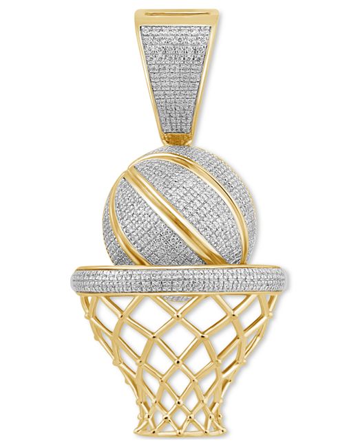 Macy's Diamond Pave Basketball Net 3/4 ct. t.w. in 14k Plated Sterling Silver
