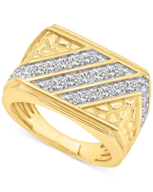 Macy's Diamond Diagonal Row Nugget Ring 1 ct. t.w. in 10k Gold