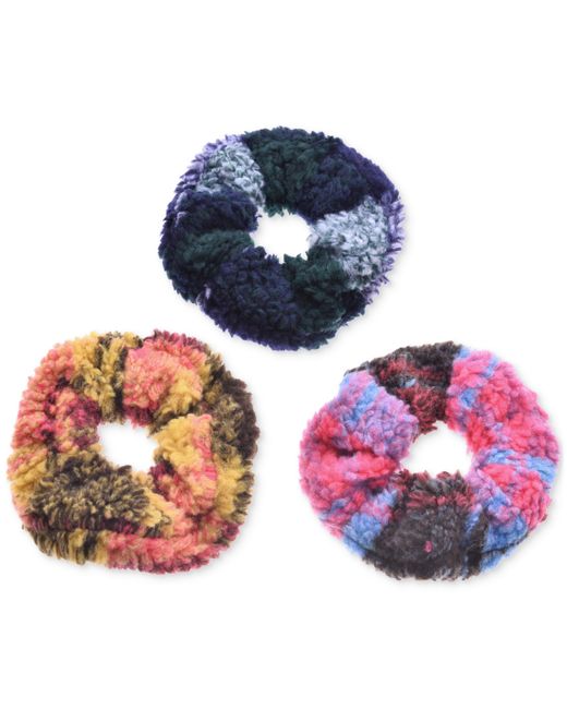 INC International Concepts 3-Pc. Mixed Fuzzy Hair Scrunchie Set Created for