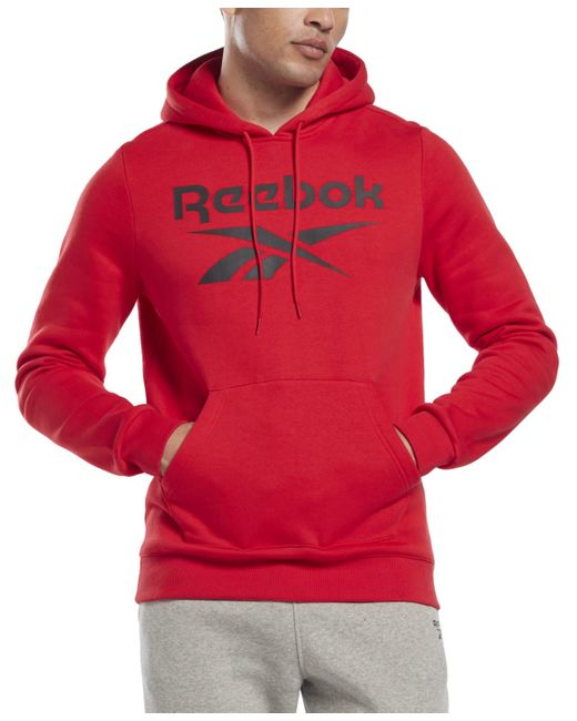 Reebok Logo-Print Fleece Hoodie
