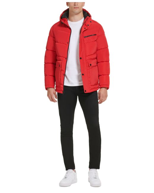Kenneth Cole Quilted Puffer Jacket with Patch Pockets