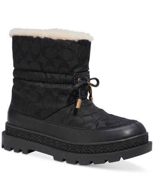 Coach Kailee Lug-Sole Cold-Weather Booties Shoes