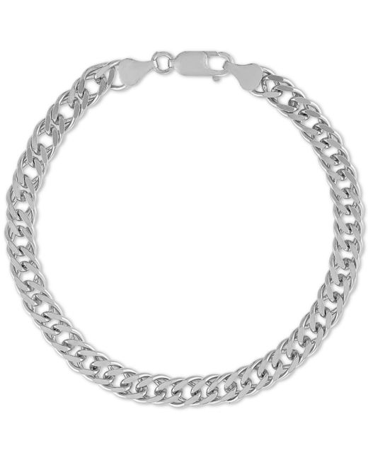 Esquire Men's Jewelry Curb Link Chain Bracelet in Sterling Created for