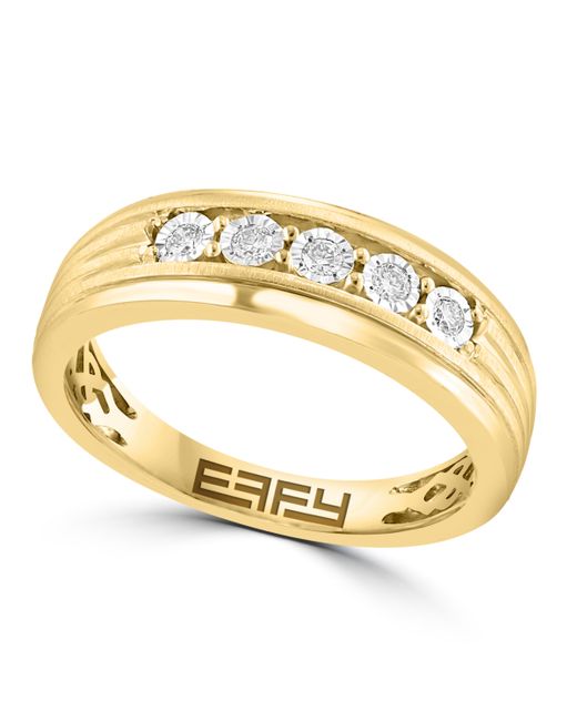 Effy Collection Effy Diamond Band 1/6 ct. t.w. Ring in 14k Gold-Plated Sterling