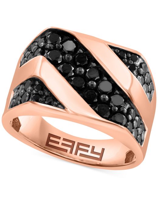 Effy Collection Effy Black Diamond Diagonal Ring 2 ct. t.w. in 14k