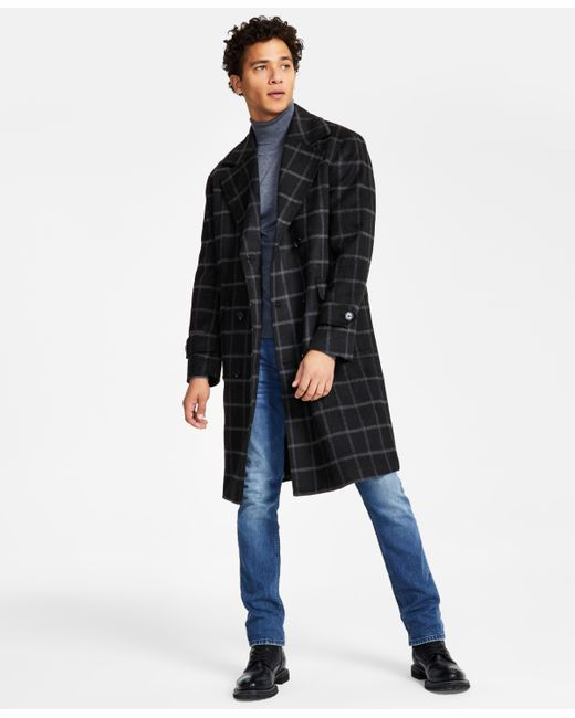 INC International Concepts Emerson Classic-Fit Plaid Top Coat Created for