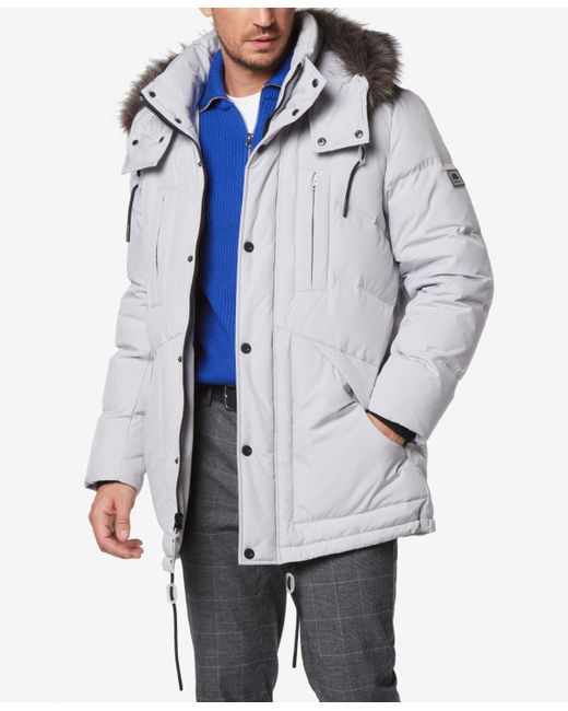 Marc New York Tremont Down Parka with Faux Fur Trimmed Removable Hood