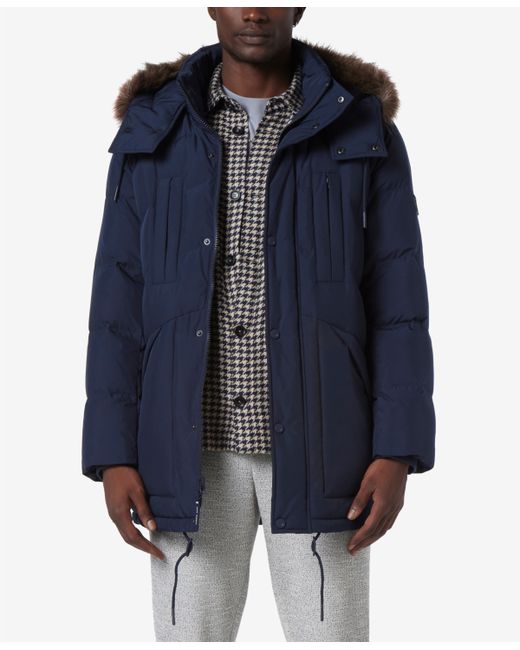 Marc New York Tremont Down Parka with Faux Fur Trimmed Removable Hood