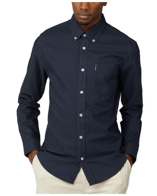 Ben Sherman Iconic Oxford Single-Pocket Button-Down Long-Sleeve Shirt