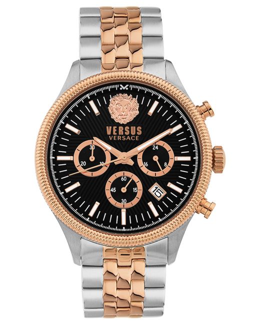 Versus Chronograph Colonne Ion Plated Stainless Steel Bracelet Watch 44mm