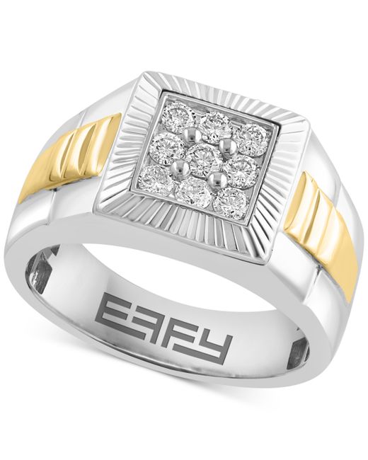Effy Collection Effy Diamond Cluster Ring 1/2 ct. t.w. in 10k Two-Tone Gold