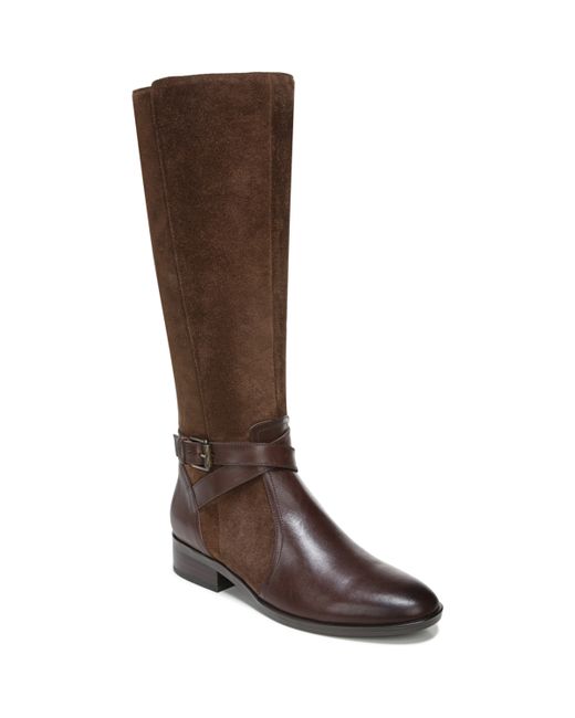 Naturalizer Rena Chocolate High Shaft Riding Boots Shoes