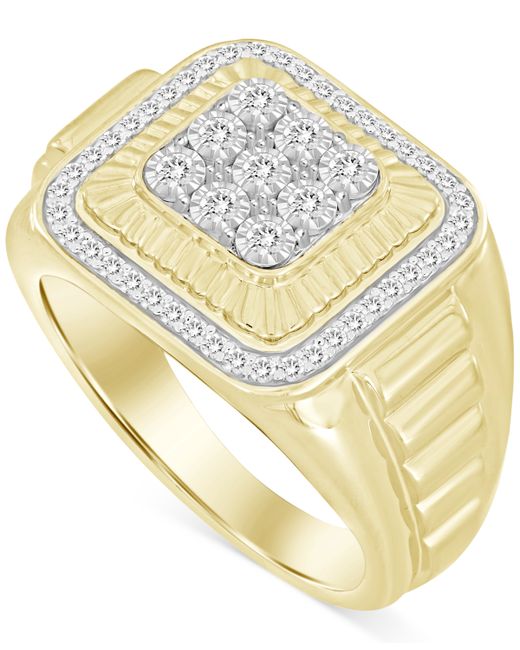 Macy's Diamond Halo Cluster Ring 1/2 ct. t.w. in 10k Gold