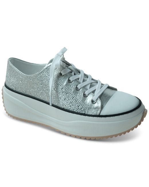 Wild Pair Highfive Bling Lace-Up Low-Top Sneakers Created for Shoes