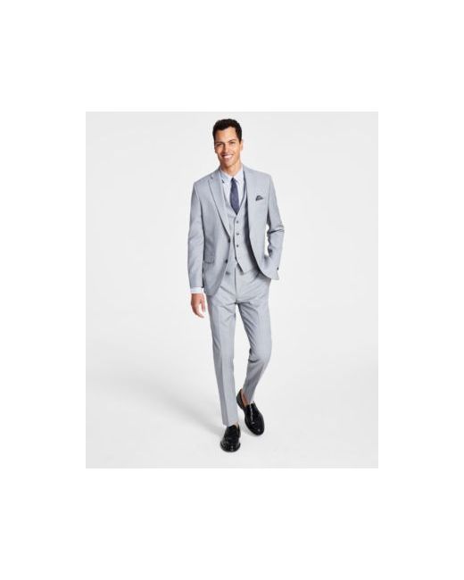 Bar III Wool Slim Fit Sharkskin Suit Separates Created For