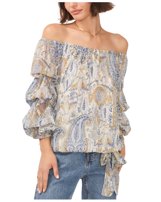 Vince Camuto Off-The-Shoulder Bubble-Sleeve Top