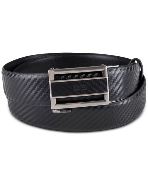 Kenneth Cole REACTION Faux Leather Inlay Track Belt