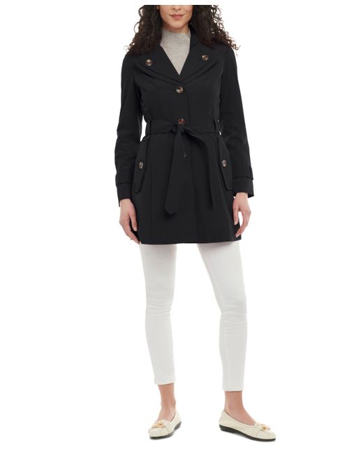 London Fog Single-Breasted Belted Trench Coat
