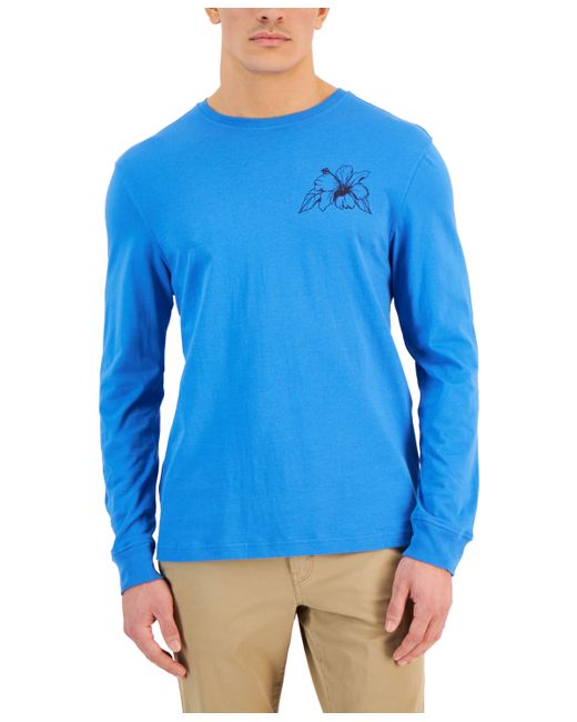 Club Room Tiki Lounge Classic-Fit Graphic Long-Sleeve T-Shirt Created for