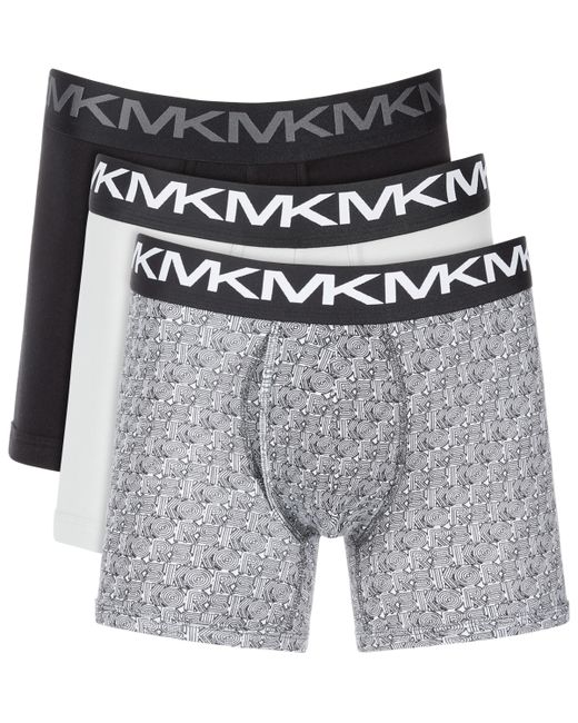 Michael Kors Performance Cotton Fashion Boxer Briefs Pack of 3