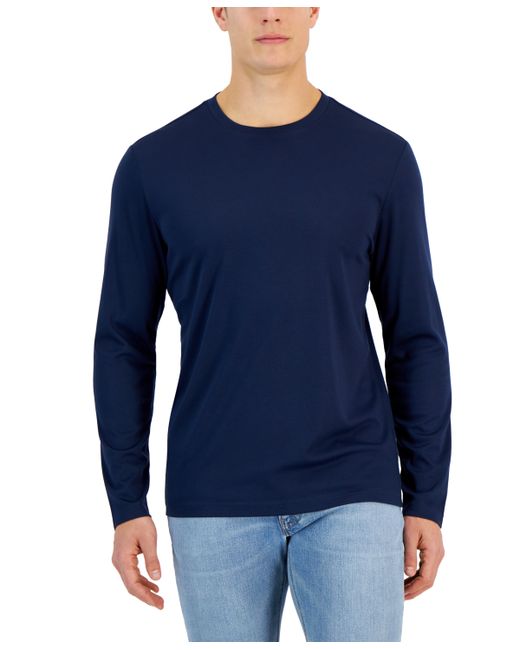 Alfani Alfatech Long Sleeve Crewneck T-Shirt Created for