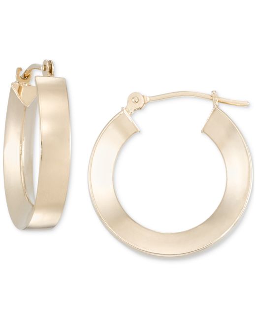 Macy's Polished Round Hoop Earrings in 14k Gold 1/2