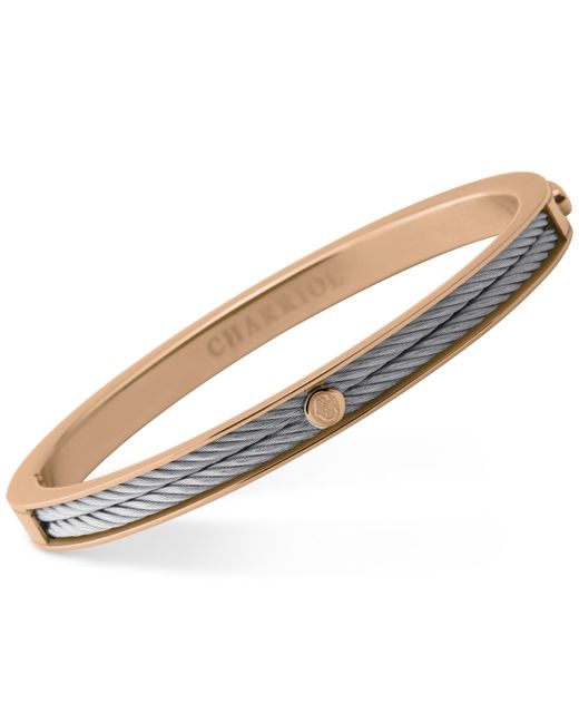 Charriol Forever Pvd Stainless Steel Cable Bangle Bracelet