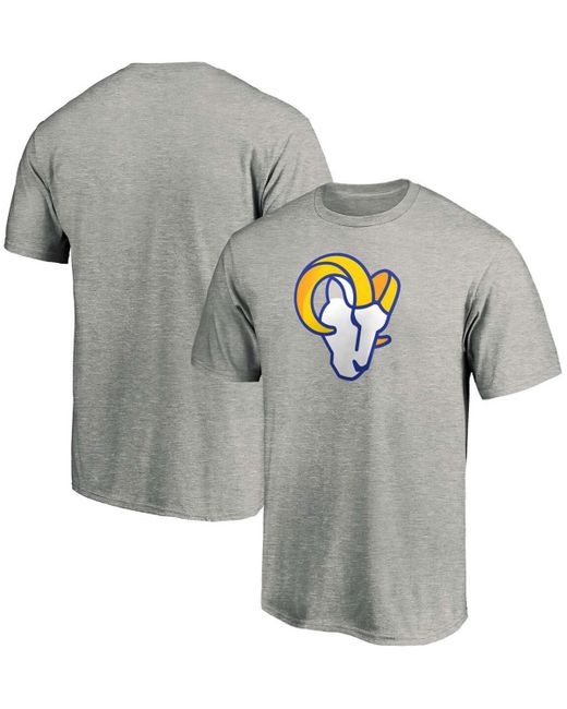 Fanatics Heathered Los Angeles Rams Primary Logo T-shirt