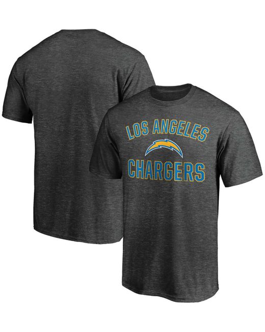 Fanatics Heathered Charcoal Los Angeles Chargers Victory Arch T-shirt