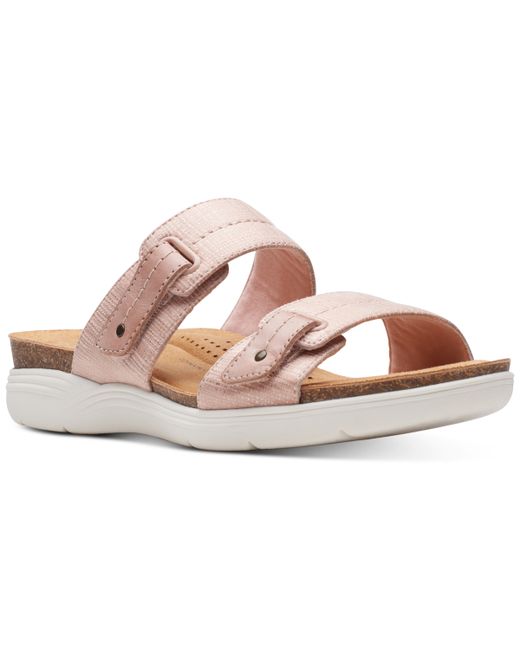 Clarks April Dusk Slip-On Slide Sandals Shoes
