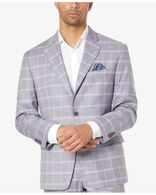 Sean John Classic-Fit Patterned Suit Jacket