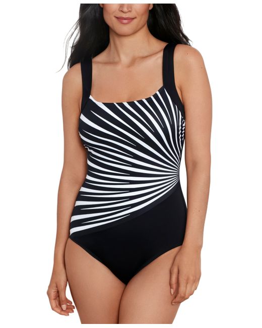 Swim Solutions Shape Solver Sport for Leading Points Illusion One-Piece Swimsuit