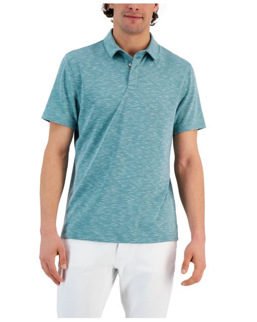 Alfani Alfatech Short Sleeve Marled Polo Shirt Created for
