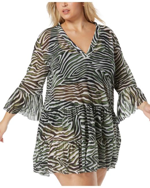 Coco Reef Printed Enchant Tiered Swim Dress Cover-Up Swimsuit