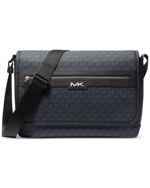 Michael Kors Malone Faux-Leather Logo-Print Messenger Bag