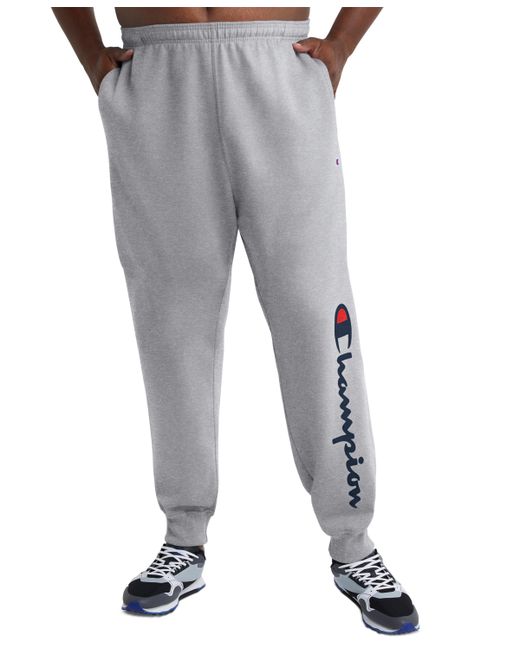 Champion Big Tall Powerblend Standard-Fit Logo-Print Fleece Joggers