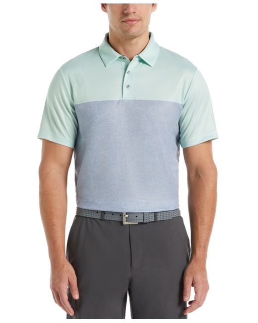 PGA Tour Airflux Birdseye Colorblocked Short-Sleeve Performance Polo Shirt
