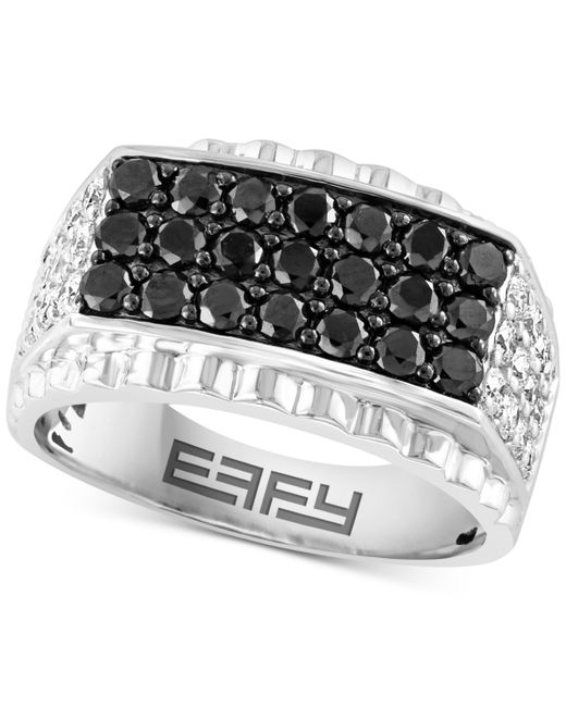 Effy Collection Effy 1-1/4 ct. t.w. White Diamond 3/4 Cluster Ring in 10k Gold Also Blue