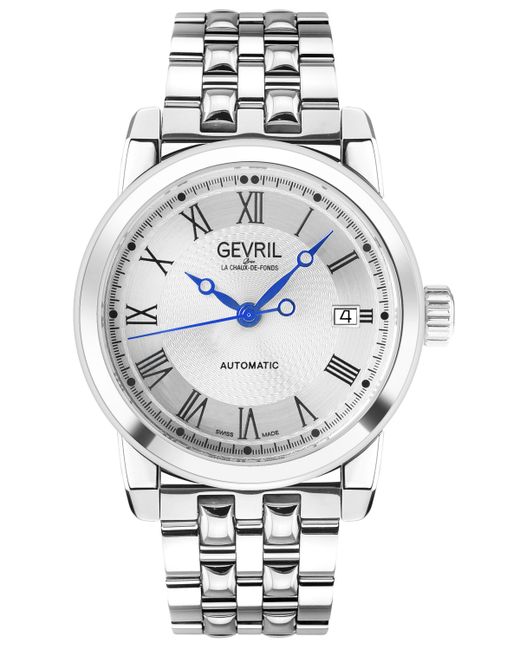 Gevril Madison Swiss Automatic Tone Stainless Steel Watch 39mm