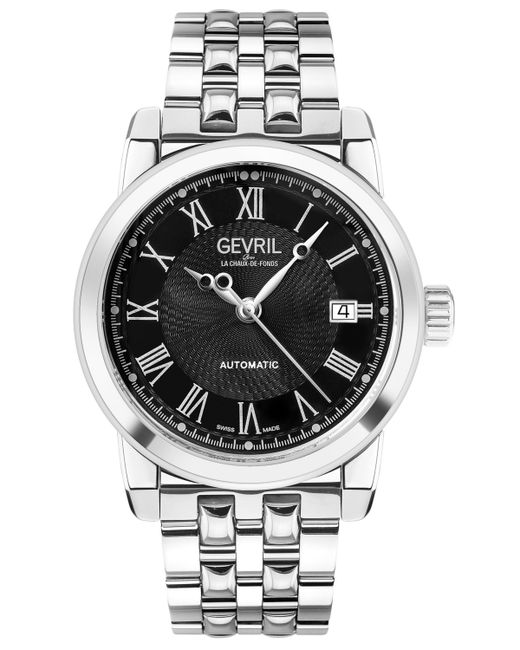 Gevril Madison Swiss Automatic Tone Stainless Steel Watch 39mm