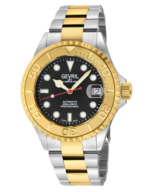 Gevril Wall Street Swiss Automatic Two-Tone Stainless Steel Watch 39mm