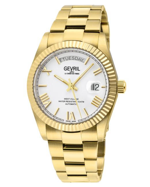 Gevril West Village Swiss Automatic Tone Stainless Steel Watch