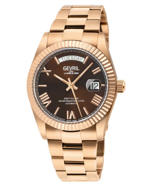 Gevril West Village Swiss Automatic Stainless Steel Watch