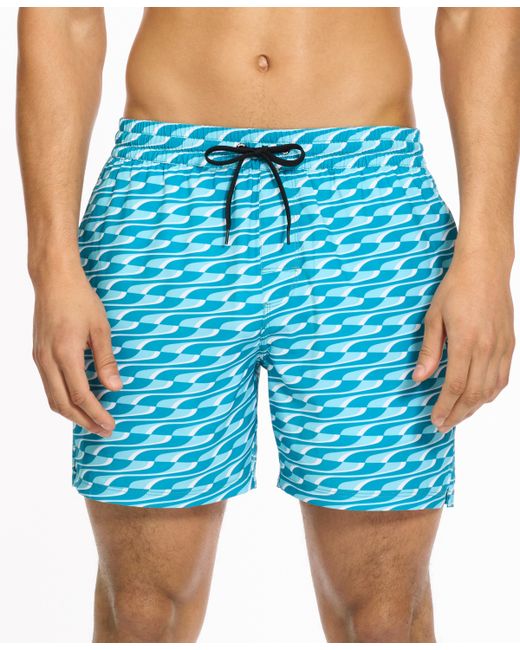 Puma 5 Geometric-Print Swim Shorts