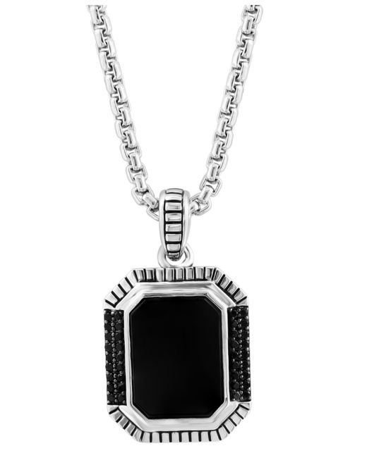 Effy Collection Effy Onyx Black Spinel 22 Pendant Necklace in Sterling