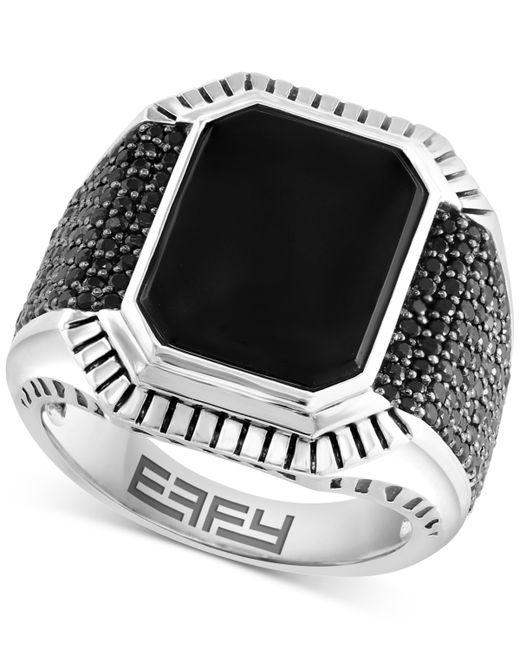 Effy Collection Effy Onyx Black Spinel Statement Ring in Sterling