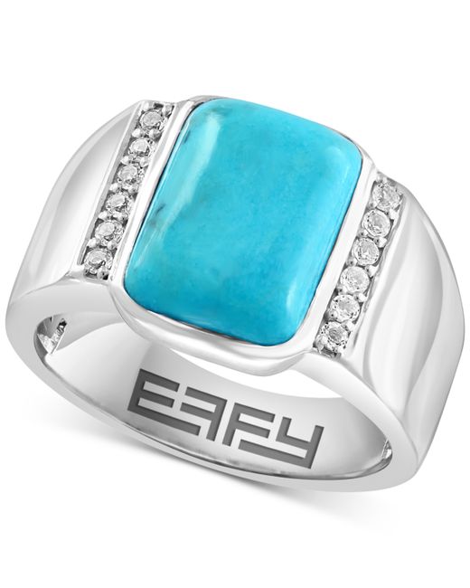 Effy Collection Effy Turquoise White Topaz 1/4 ct. t.w. Ring in Sterling