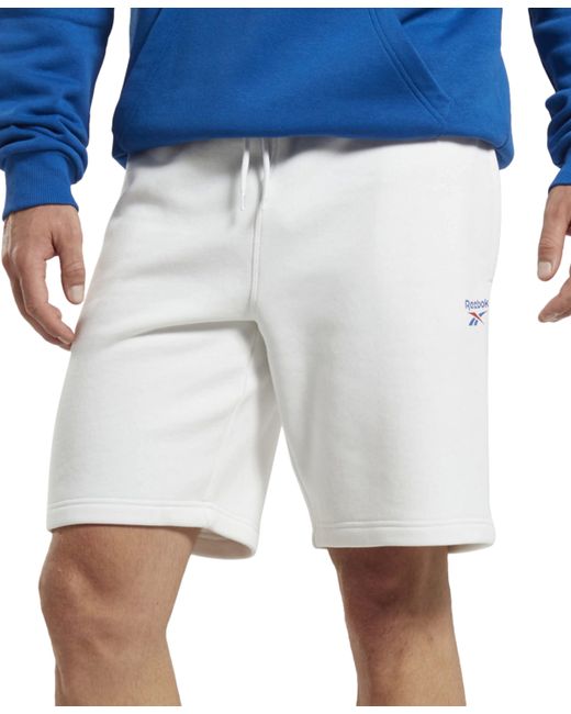 Reebok Identity Regular-Fit Logo-Print Sweat Shorts